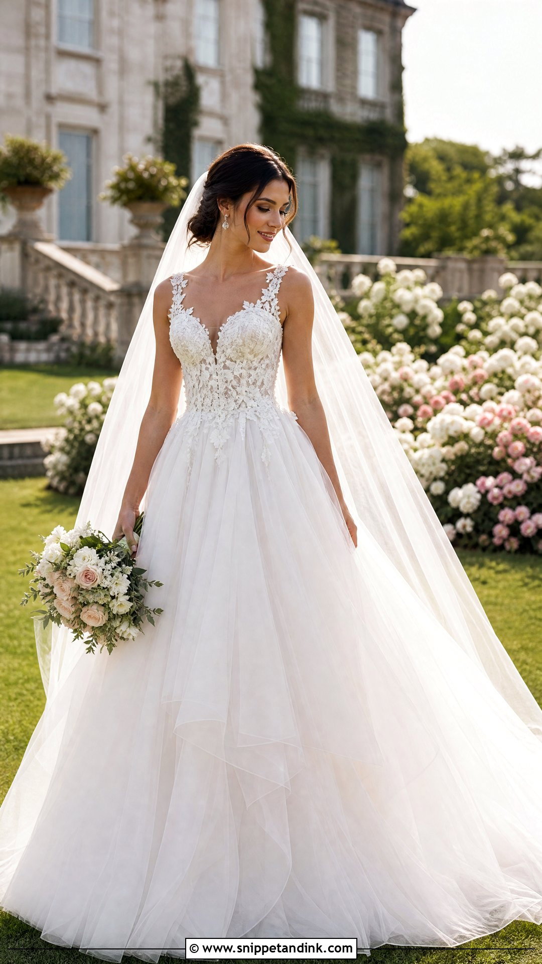 Tulle Ball Gown Garden Wedding Gown - Snippet and Ink - 25 Garden Wedding Gown Ideas