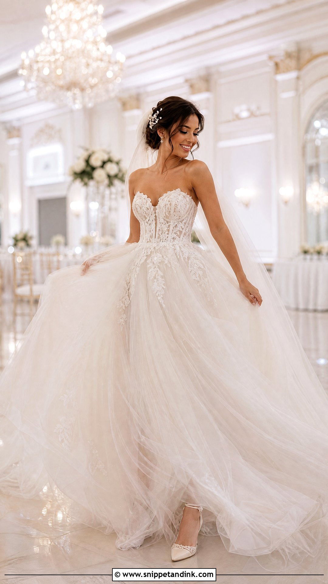 Tulle Ball Gown Wedding Dress - Snippet and Ink - 25 Ballroom Wedding Dress Ideas