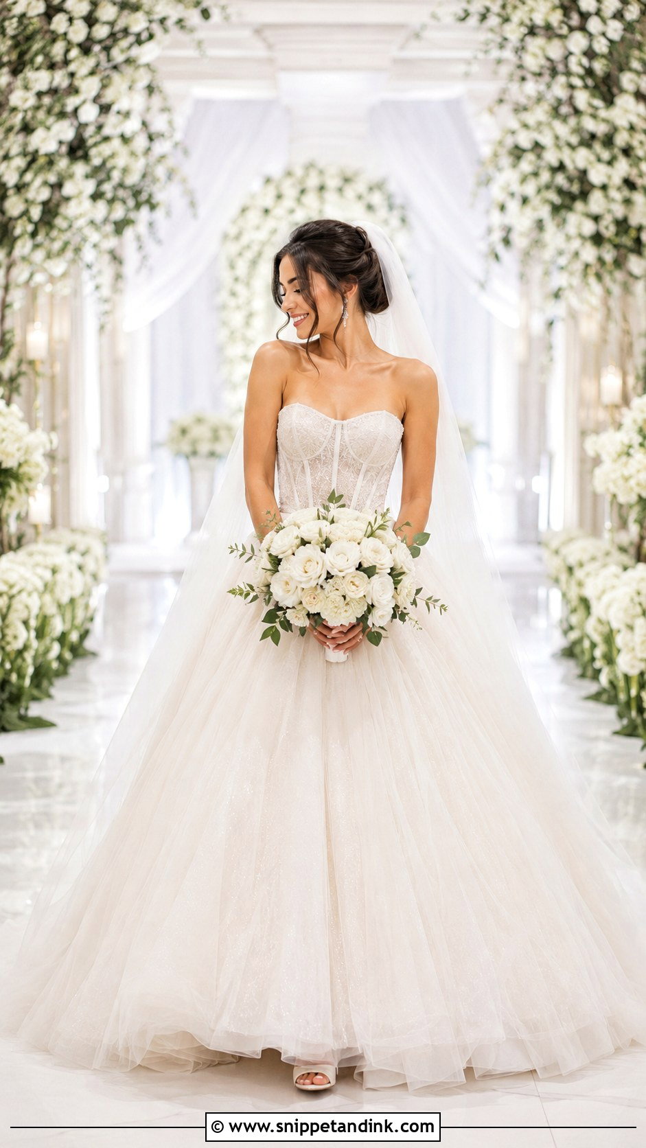 Tulle Ball Gown Wedding Dress - Snippet and Ink - 25 Bride Wedding Dress Ideas