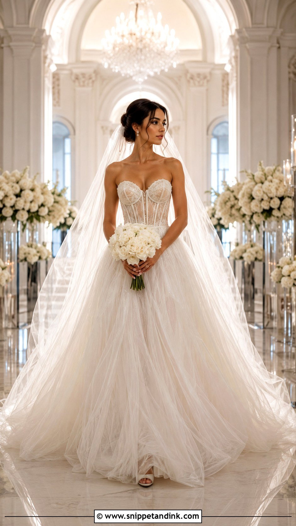 Tulle Ball Gown Wedding Dress - Snippet and Ink - 25 Ethereal Wedding Dress Goddesses Ideas