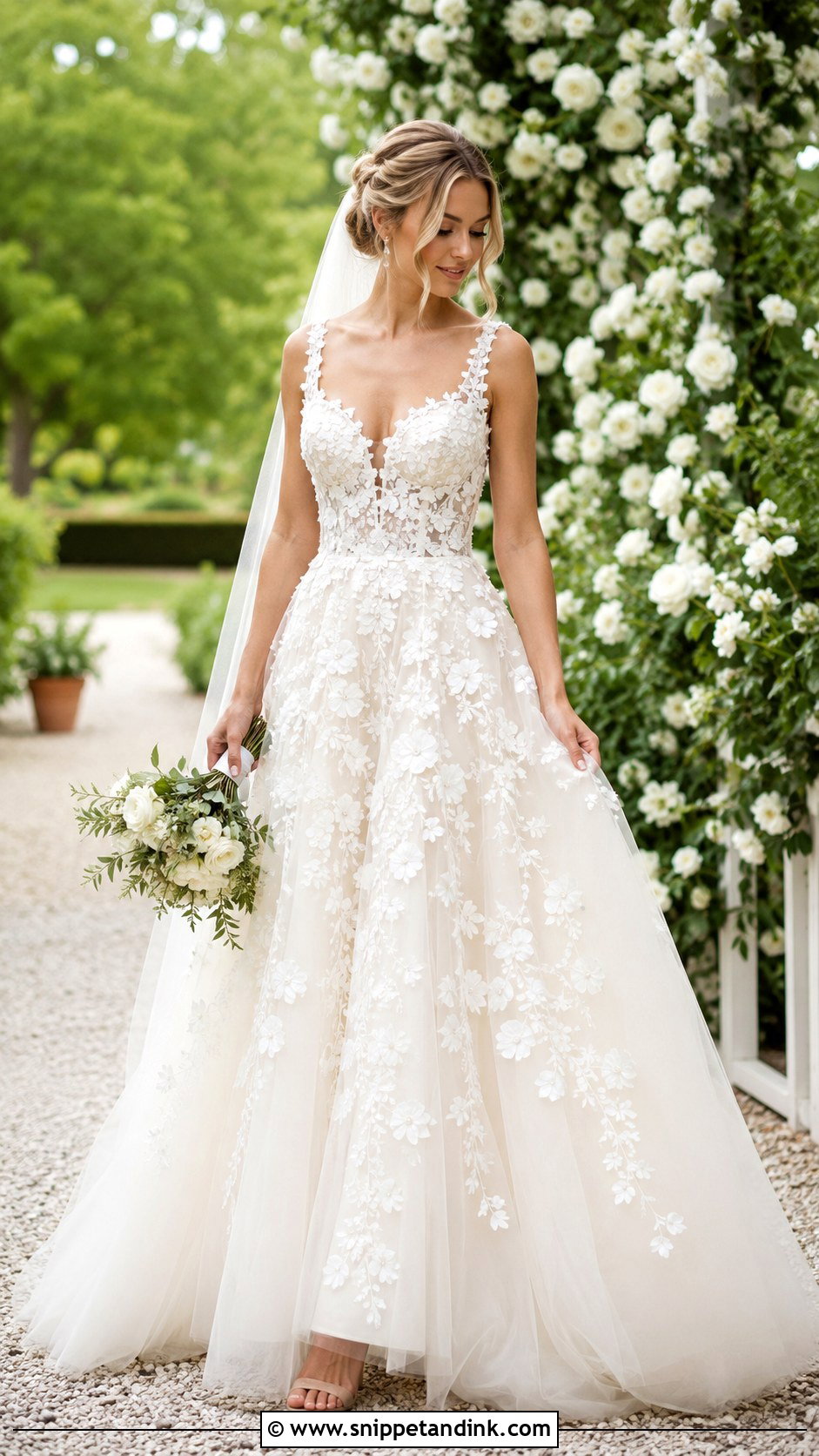 Tulle Ball Gown Wedding Dress - Snippet and Ink - 30 Wedding Ball Gown Ideas