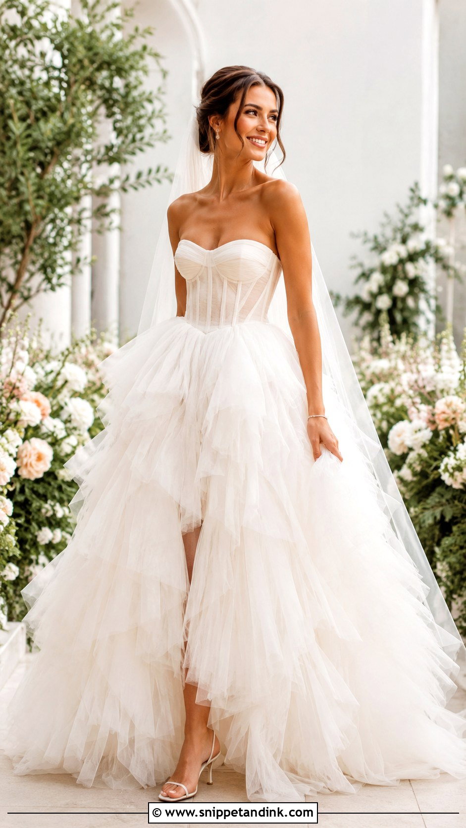 Tulle Ball Gown Wedding Dress - Snippet and Ink - 25 Puffy Wedding Dress Ideas
