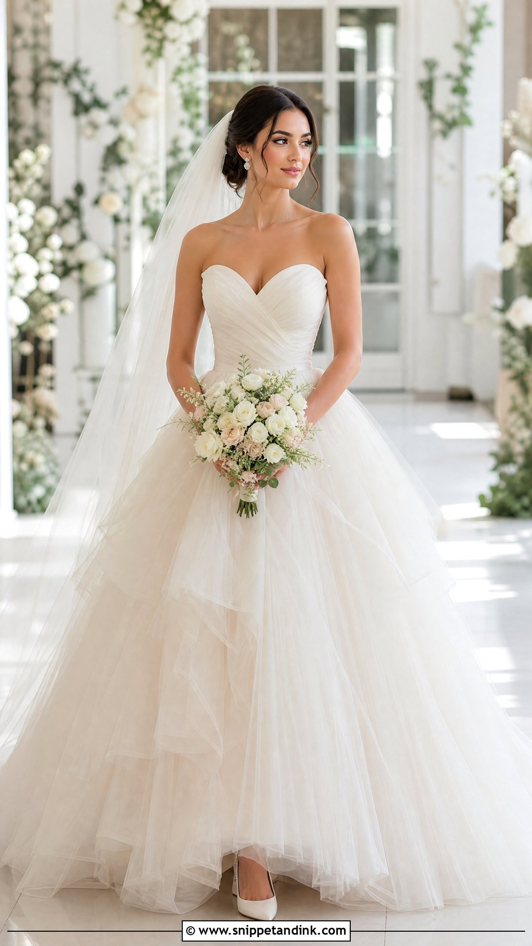 Tulle Ball Gown Wedding Dress - Snippet and Ink - 25 Romantic Classy Elegant Wedding Dress Ideas