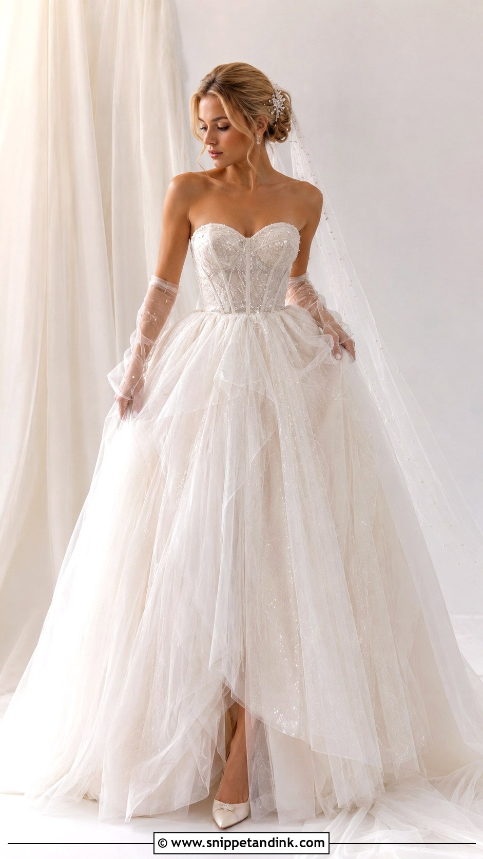 Tulle Ballgown Wedding Dress - Snippet and Ink - 25 Elegant Wedding Dress Ballgown Fairytale Ideas