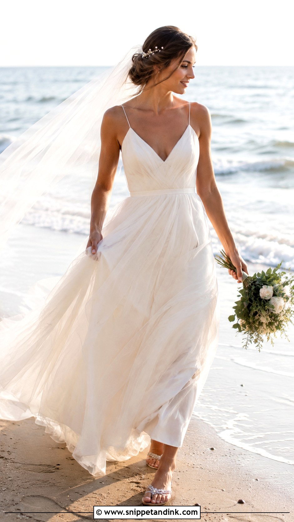 Tulle Beach Wedding Dress - Snippet and Ink - 30 Beach Wedding Dresses