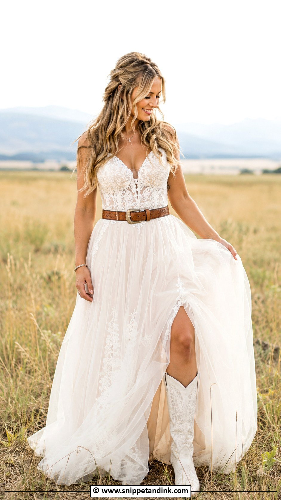 Tulle Boho Western Wedding Dress - Snippet and Ink - 25 Boho Western Wedding Dress Ideas