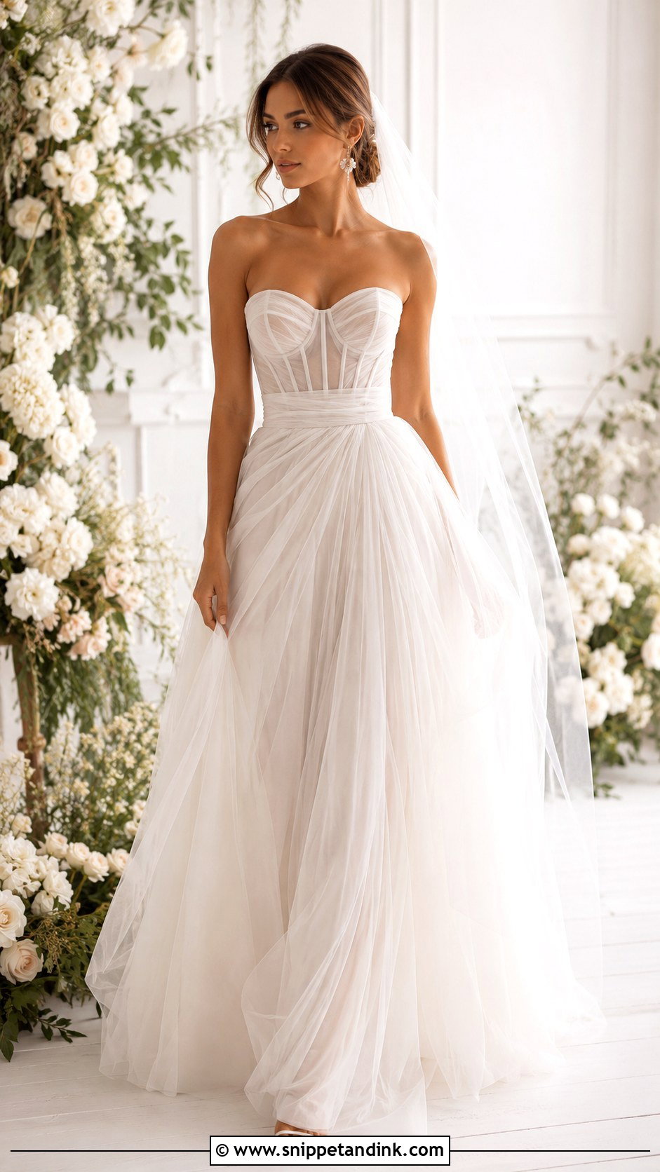 Tulle Corset Bodice Wedding Dress - Snippet and Ink - 25 Wedding Dress Corset Bodice Ideas