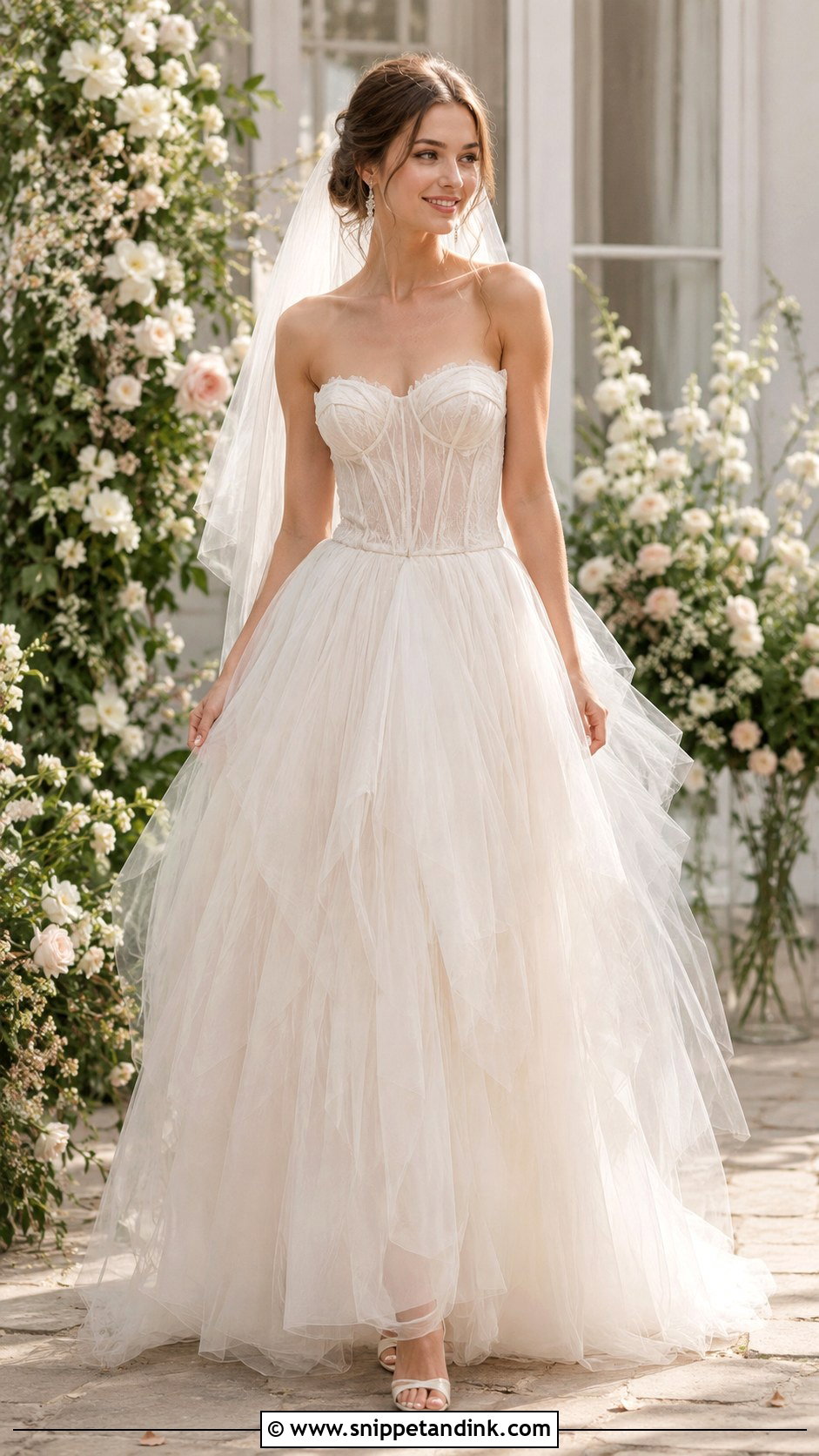 Tulle Corset Bridal Dress - Snippet and Ink - 25 Corset Bridal Dress Ideas