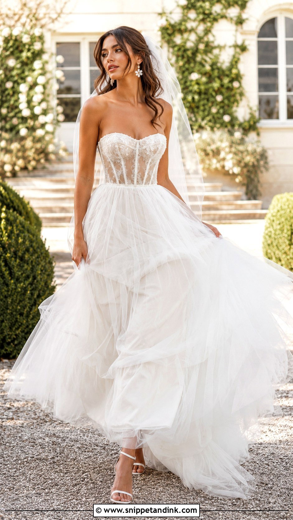 Tulle Corset Wedding Gown - Snippet and Ink - 25 Corset Wedding Gown Ideas