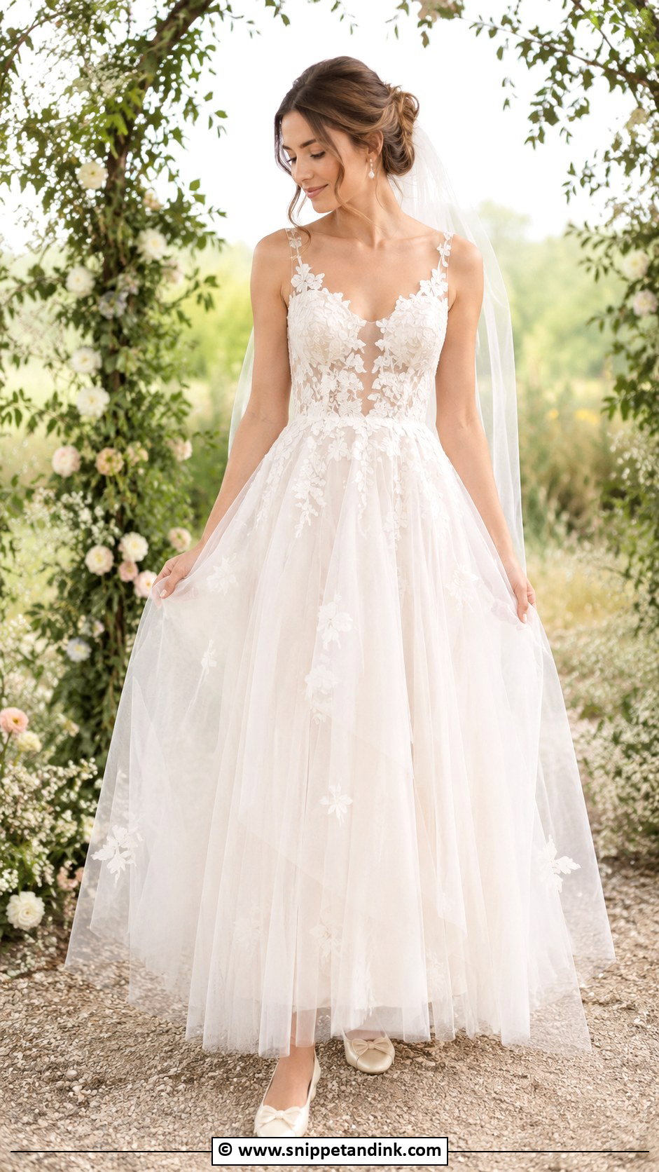 Tulle Cottagecore Wedding Dress - Snippet and Ink - 30 Cottagecore Wedding Dress Ideas