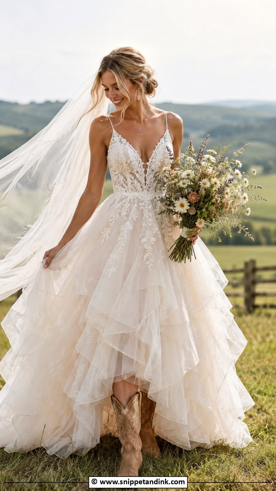 Tulle Country Western Wedding Dress - Snippet and Ink - 25 Country Western Wedding Dresses