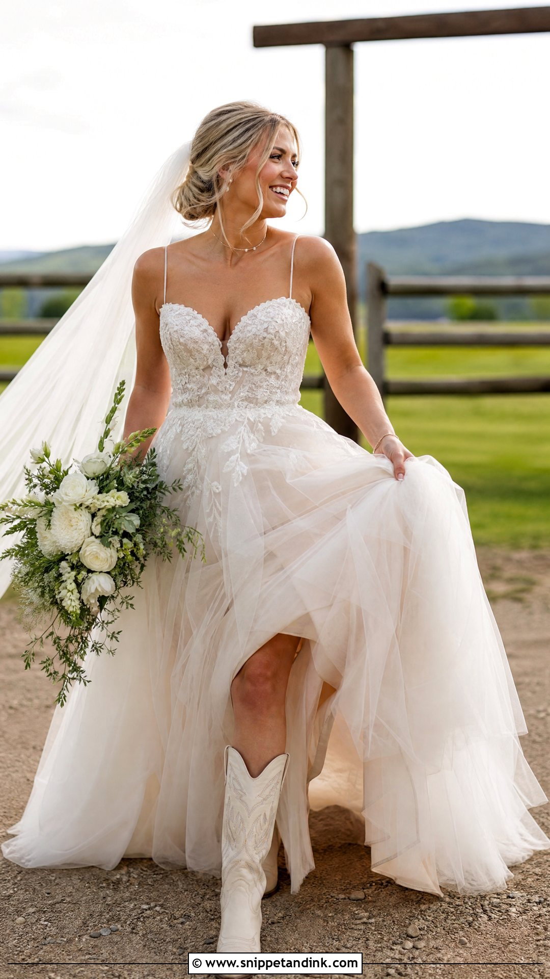 Tulle Cowgirl Wedding Dress With Boots - Snippet and Ink - 25 Cowgirl Wedding Dress with Boots Ideas