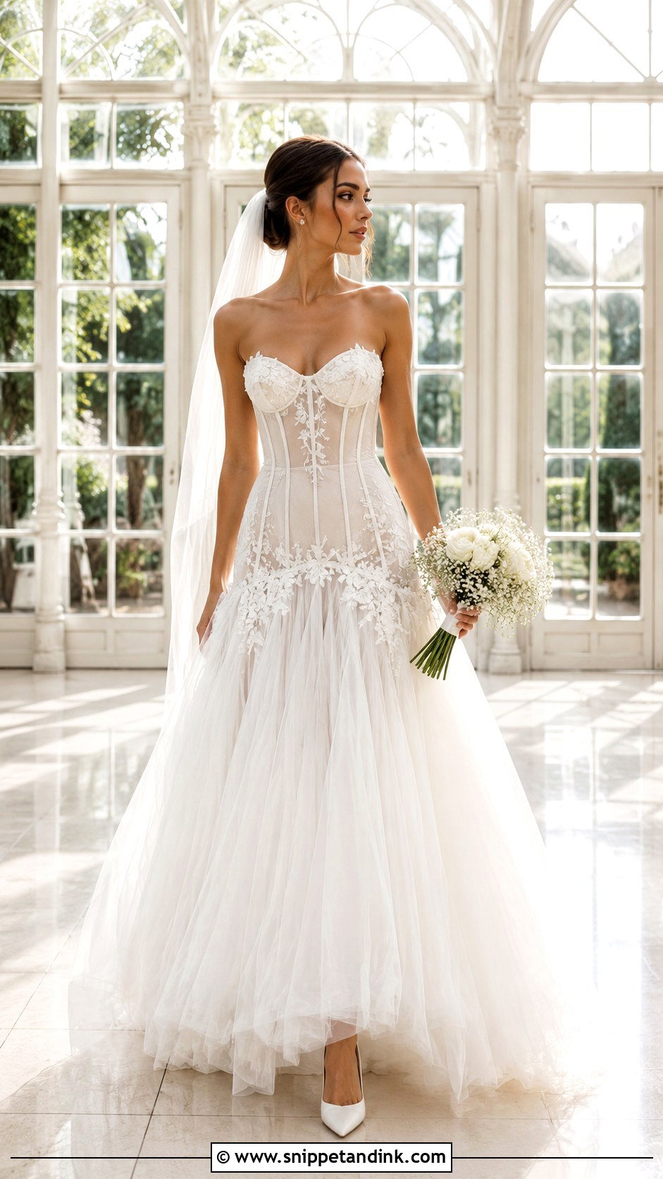 Tulle Drop Waist Wedding Dress - Snippet and Ink - 20 Dropwaist Wedding Dresses