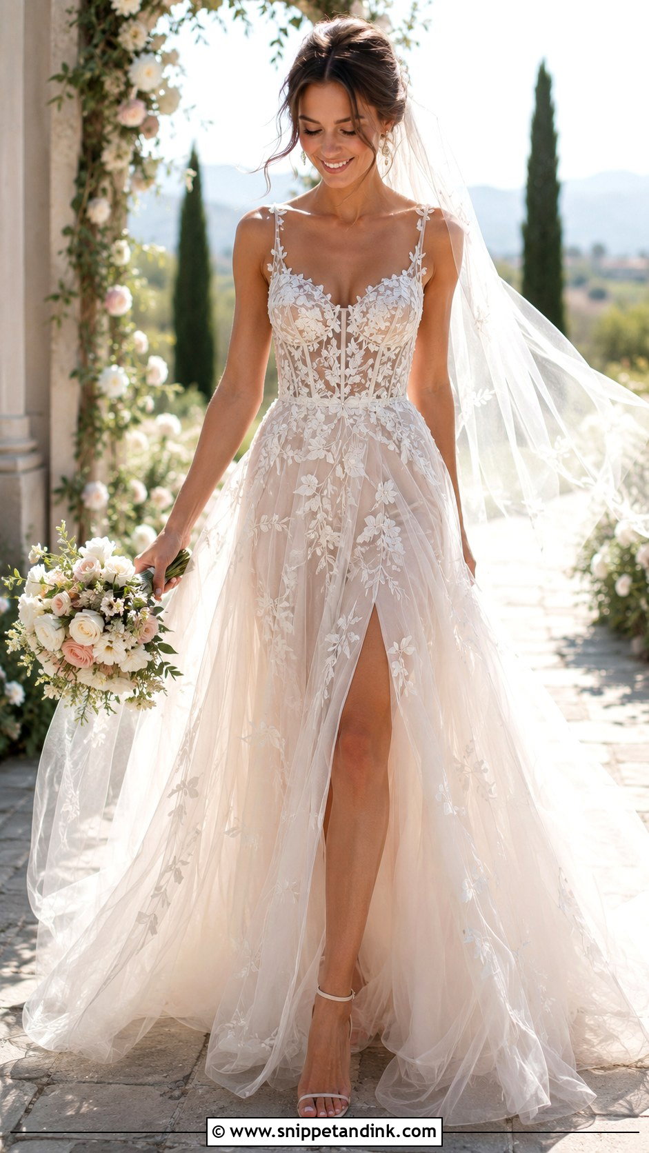 Tulle Embroidery Wedding Dress - Snippet and Ink - 25 Embroidery Wedding Dress Ideas
