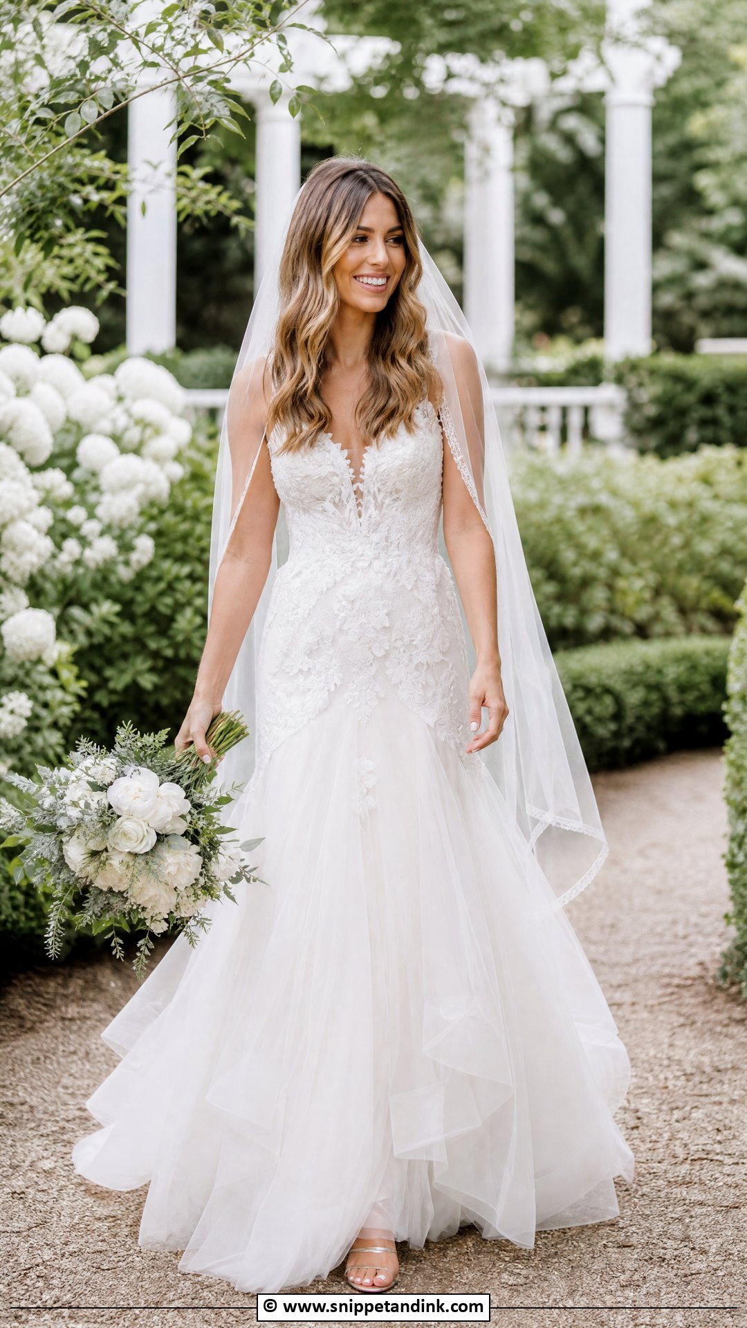 Tulle Fit And Flare Wedding Dress - Snippet and Ink - 35 Fit and Flare Wedding Dress Ideas
