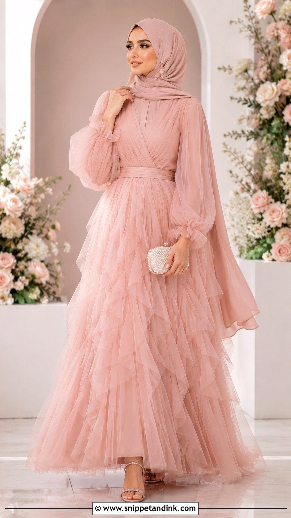 Tulle Gown With Hijab - Snippet and Ink - 25 Gown with Hijab Ideas