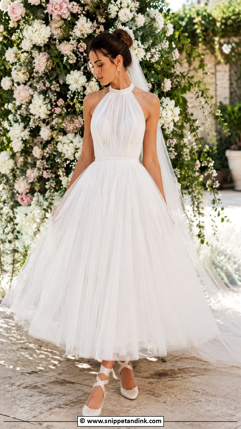 Tulle Halter Neck Wedding Dress - Snippet and Ink - 30 Halter Neck Wedding Dress Ideas