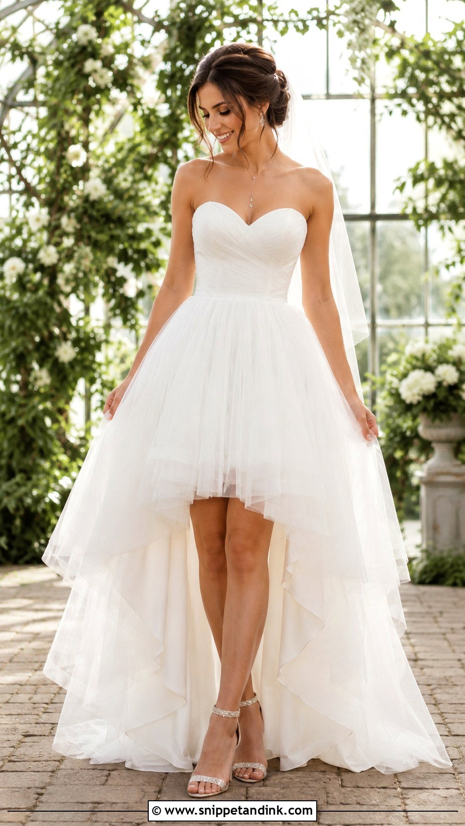 Tulle Hi Lo Wedding Dress - Snippet and Ink - 20 Hi Lo Wedding Dress Ideas