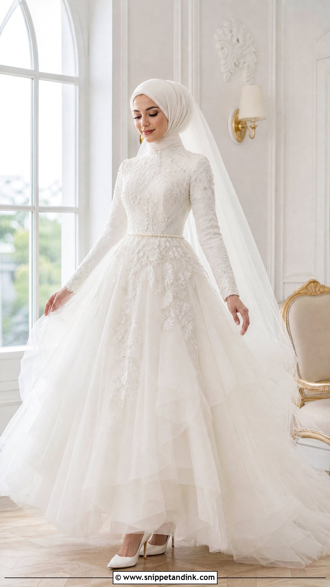 Tulle Hijab Wedding Dress - Snippet and Ink - 25 Modest Wedding Dresses Hijab
