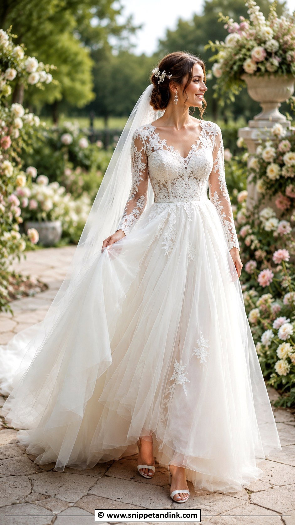 Tulle Lace Wedding Dress With Sleeves - Snippet and Ink - 30 Lace Wedding Dress with Sleeves