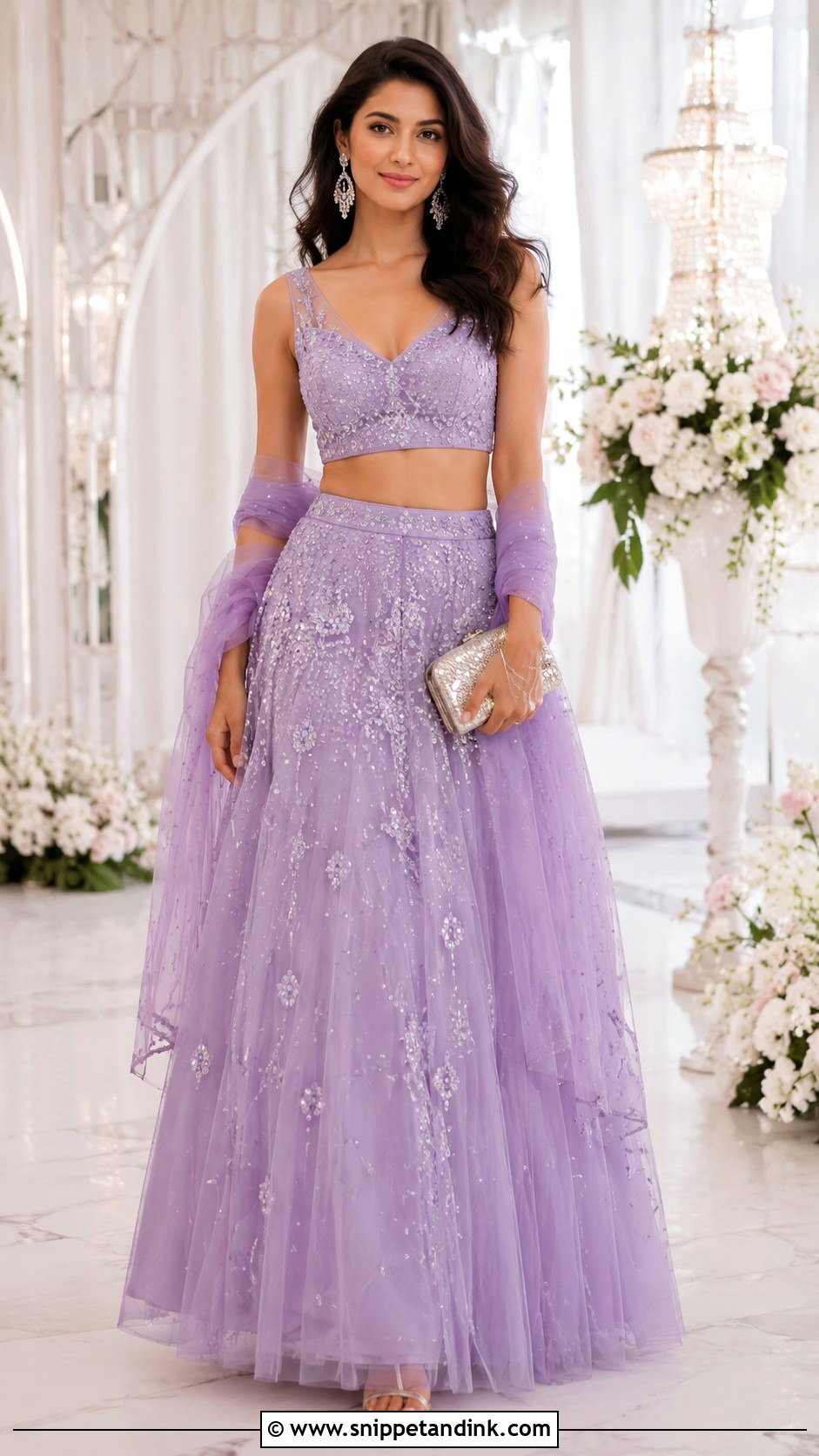 Tulle Lehenga Cocktail Dress - Snippet and Ink - 30 Indian Wedding Cocktail Dress Ideas