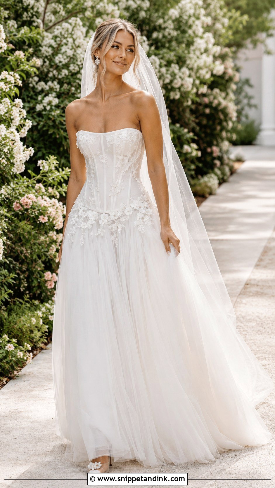 Tulle Low Waisted Wedding Dress - Snippet and Ink - 20 Low Waisted Wedding Dress Ideas