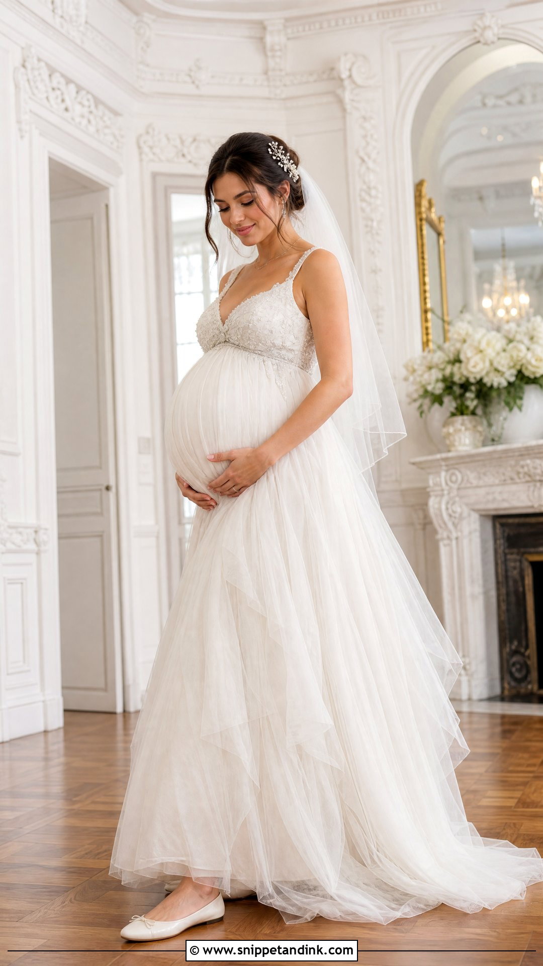 Tulle Maternity Wedding Dress - Snippet and Ink - 20 Pregnant Maternity Wedding Dress Ideas