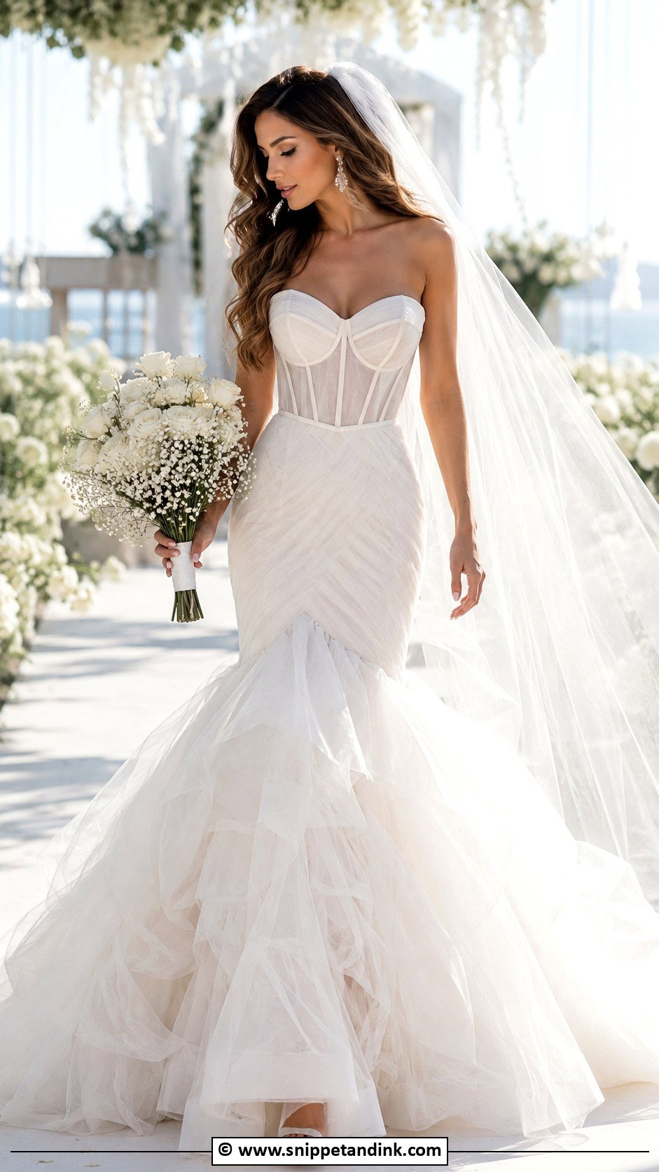 Tulle Mermaid Wedding Dress - Snippet and Ink - 35 Mermaid Wedding Dresses