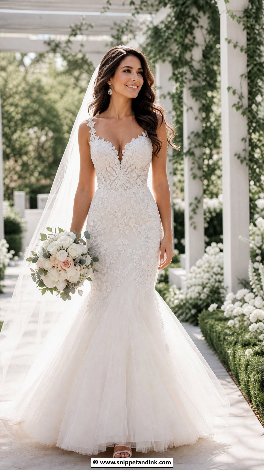Tulle Mermaid Wedding Dress - Snippet and Ink - 35 Mermaid Wedding Dress Ideas