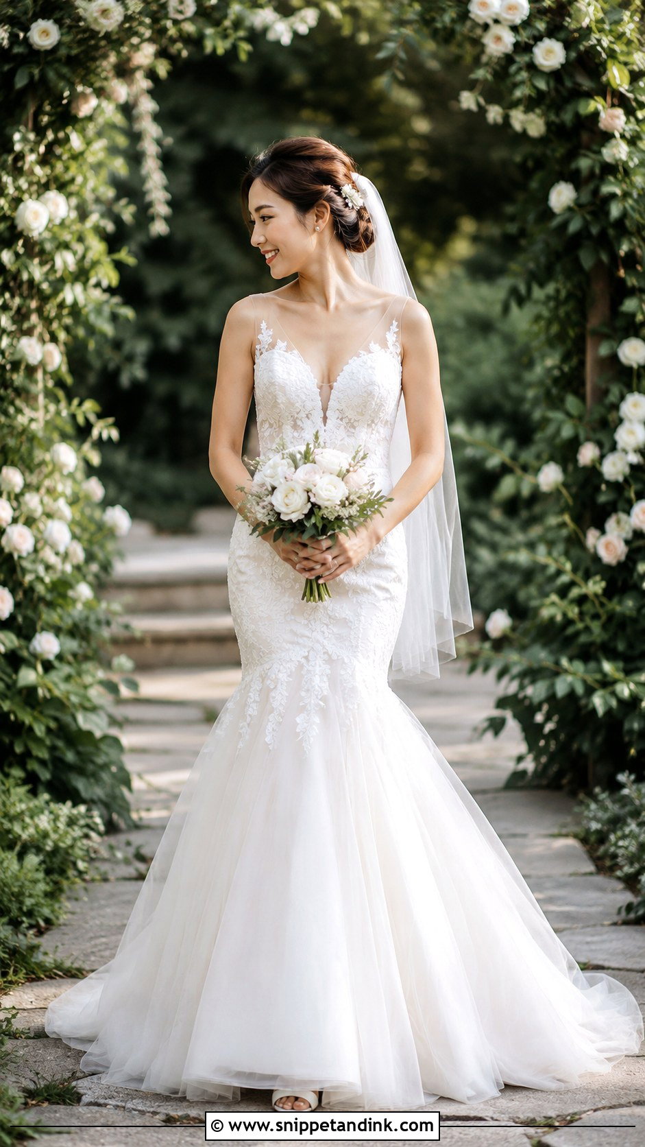 Tulle Mermaid Wedding Dress - Snippet and Ink - 25 Mermaid Style Wedding Dresses
