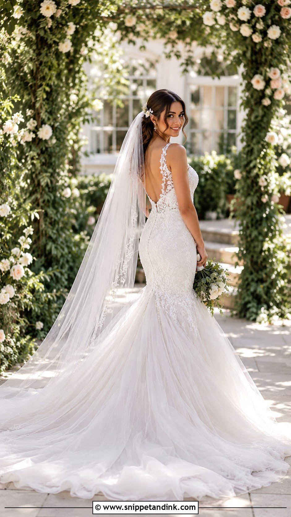 Tulle Mermaid Wedding Dress With Train - Snippet and Ink - 25 Mermaid Wedding Dress with Train Ideas