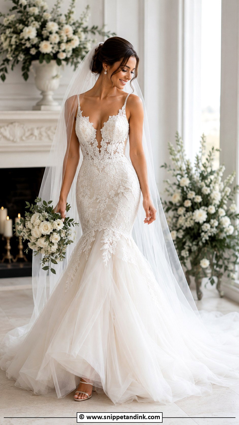 Tulle Mermaid Wedding Dress - Snippet and Ink - 25 Elegant Mermaid Wedding Dress Ideas