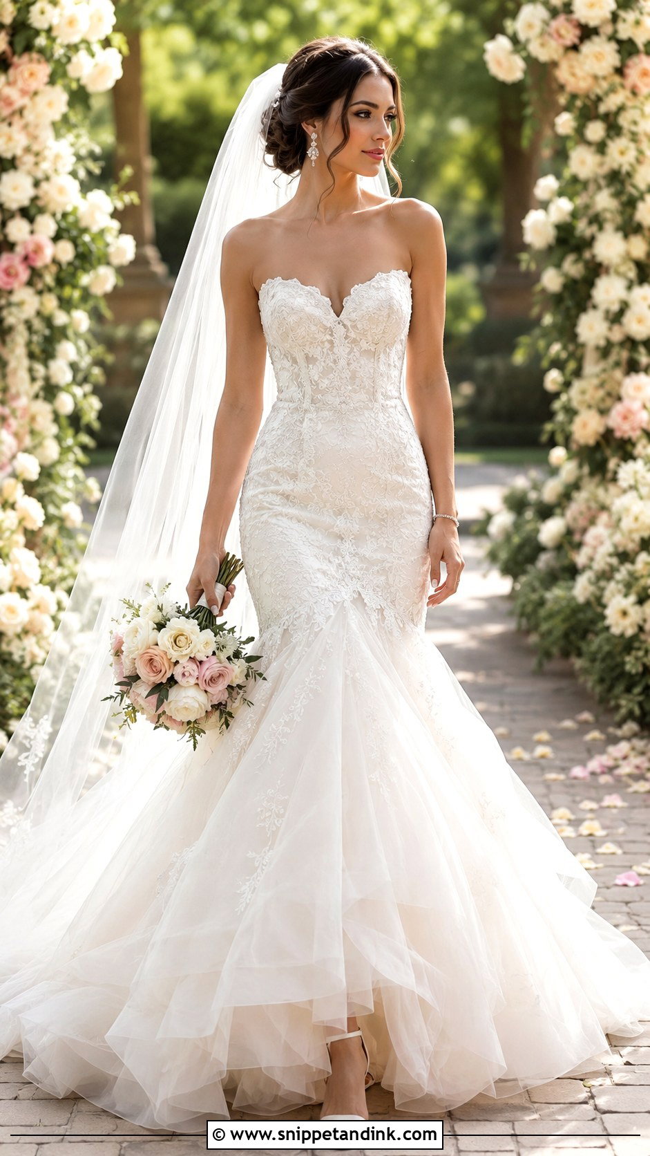 Tulle Mermaid Wedding Gown - Snippet and Ink - 25 Mermaid Wedding Gown Ideas
