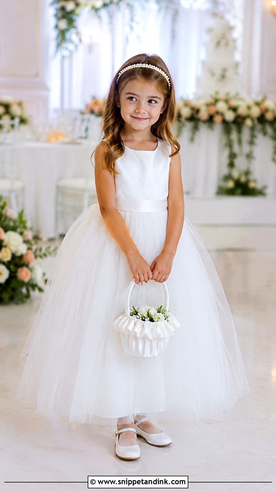 Tulle Mini Bride Ball Gown With Mary Jane Shoes - Snippet and Ink - 20 Mini Bride Dress Kids Ideas