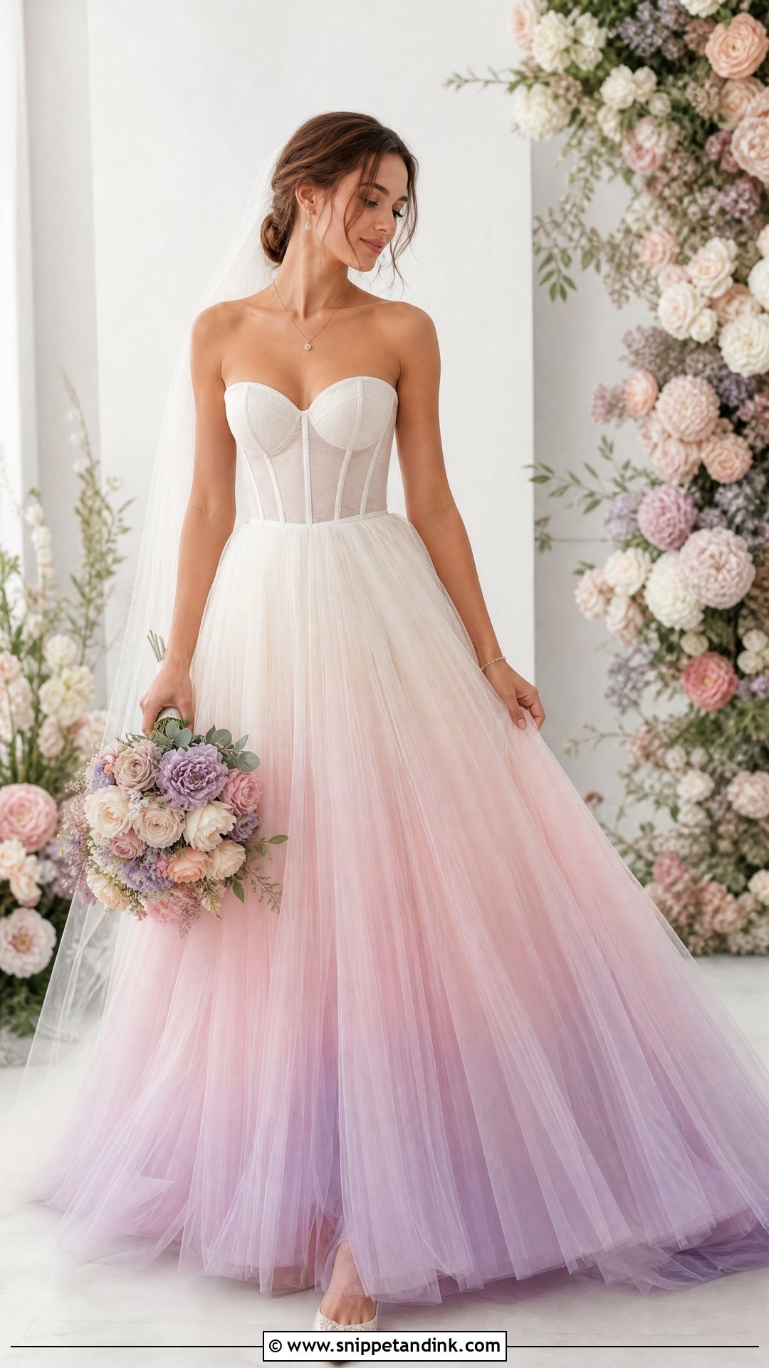 Tulle Ombre Wedding Dress - Snippet and Ink - 25 Ombre Wedding Dress Ideas