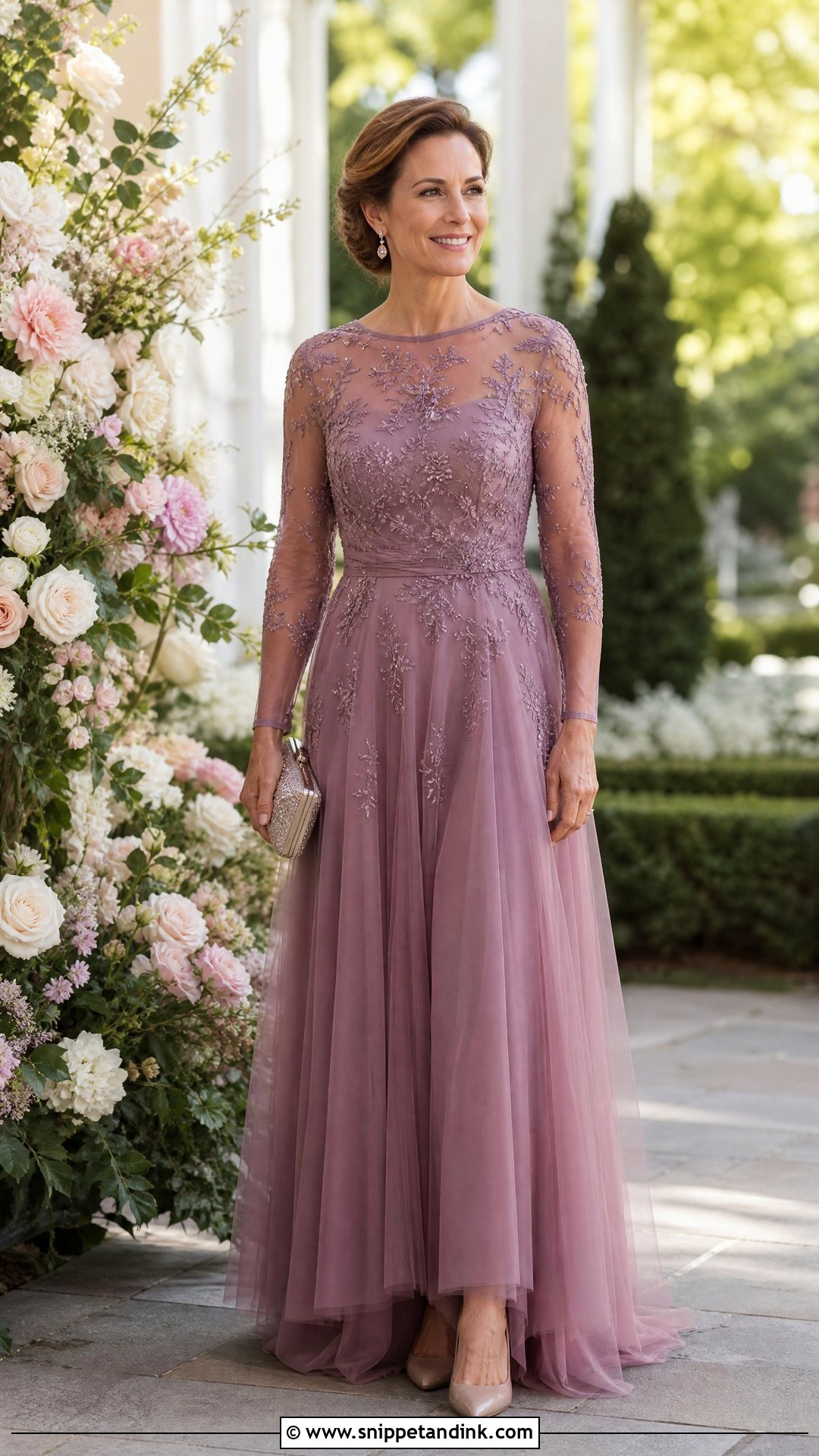Tulle Overlay Principal Sponsor Gown - Snippet and Ink - 20 Principal Sponsor Gown Style Ideas