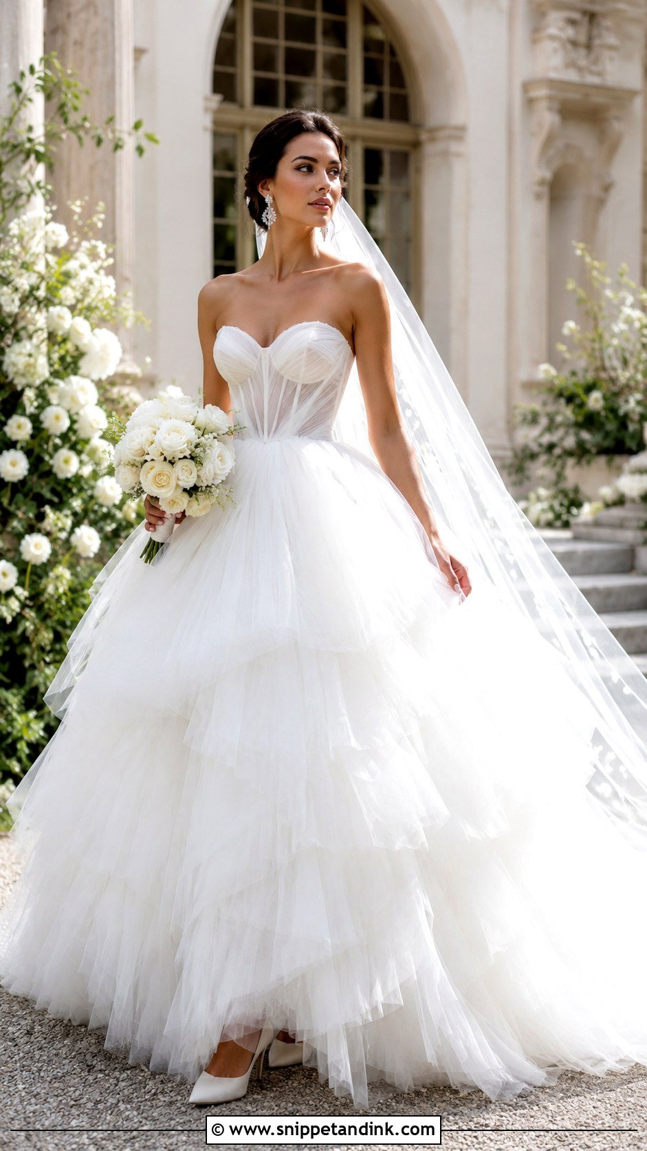 Tulle Princess Bride Gown - Snippet and Ink - 25 Bride Gown Design Ideas