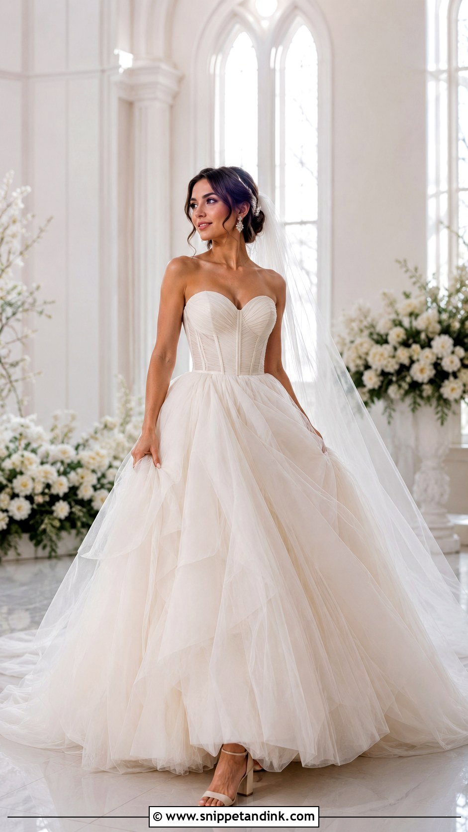 Tulle Princess Corset Bridal Gown - Snippet and Ink - 20 Corset Bridal Gown Ideas