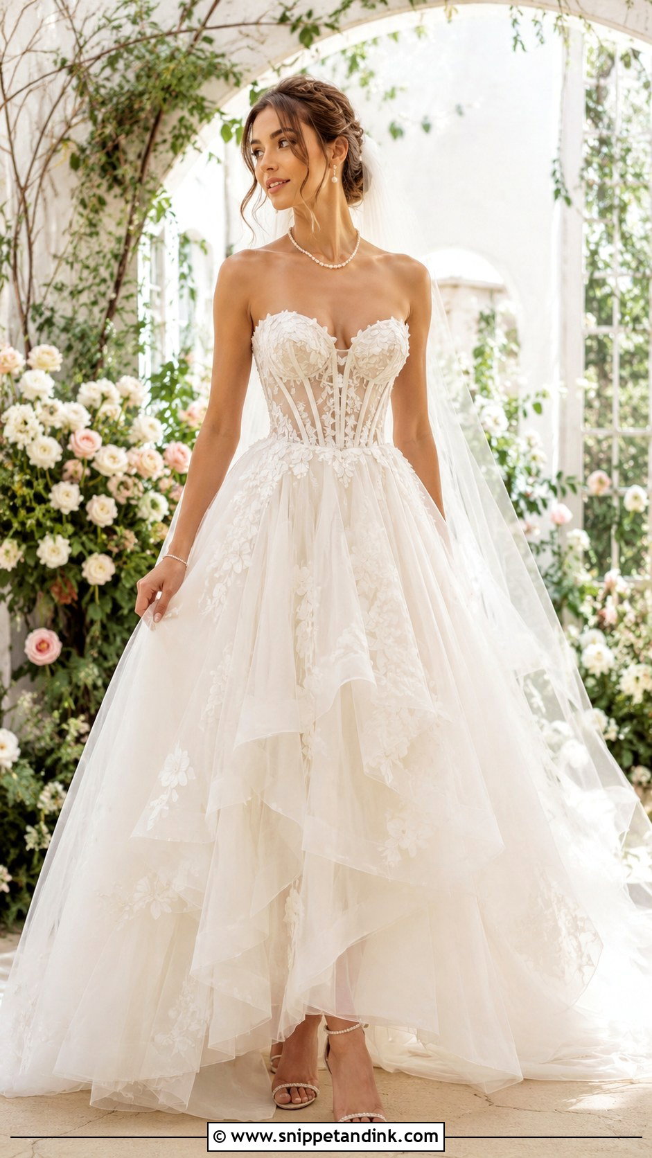 Tulle Princess Gown Wedding Dress - Snippet and Ink - 25 Princess Gown Wedding Dress Ideas