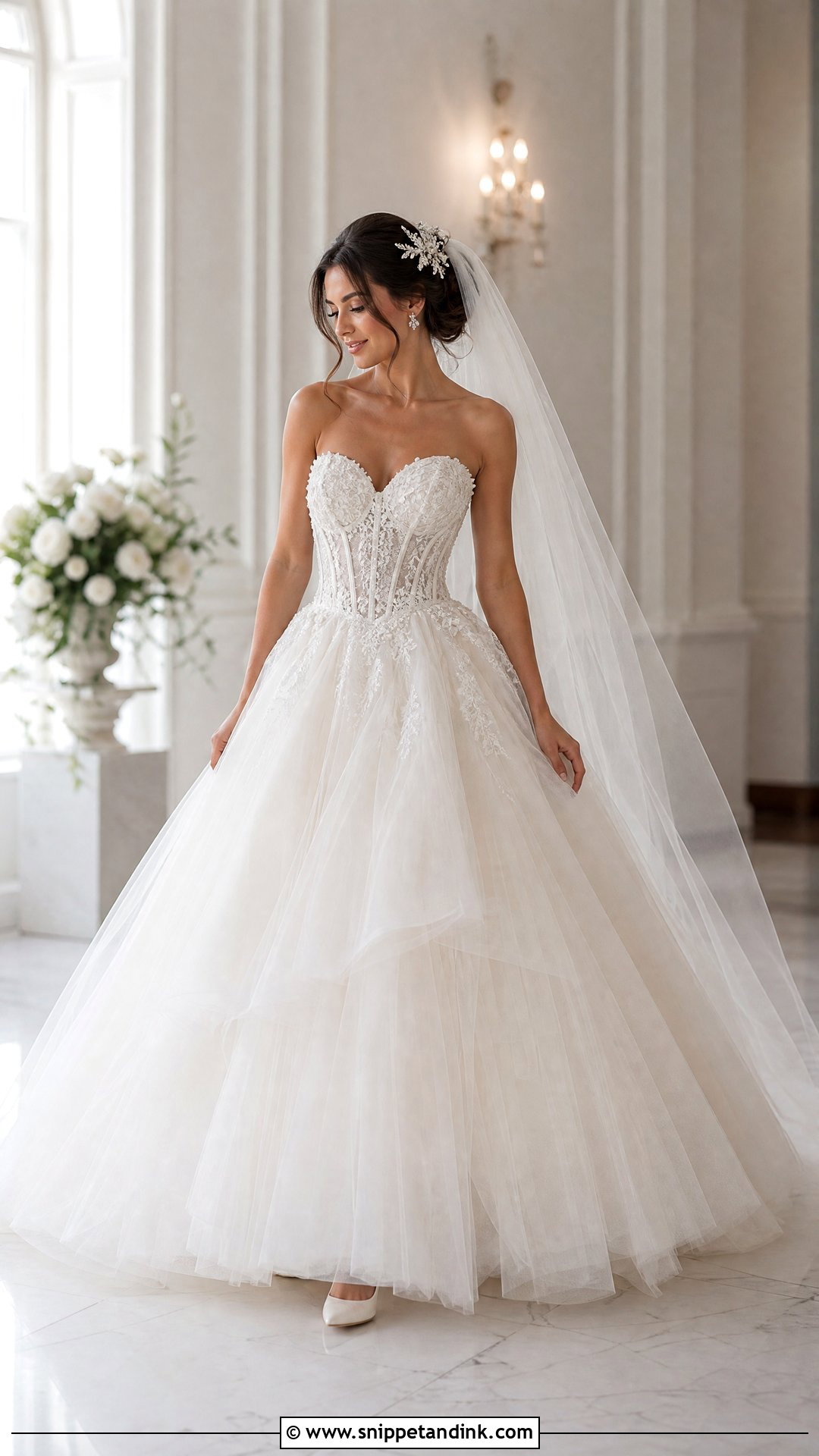 Tulle Princess Wedding Dress - Snippet and Ink - 20 Wedding Dress Material Ideas