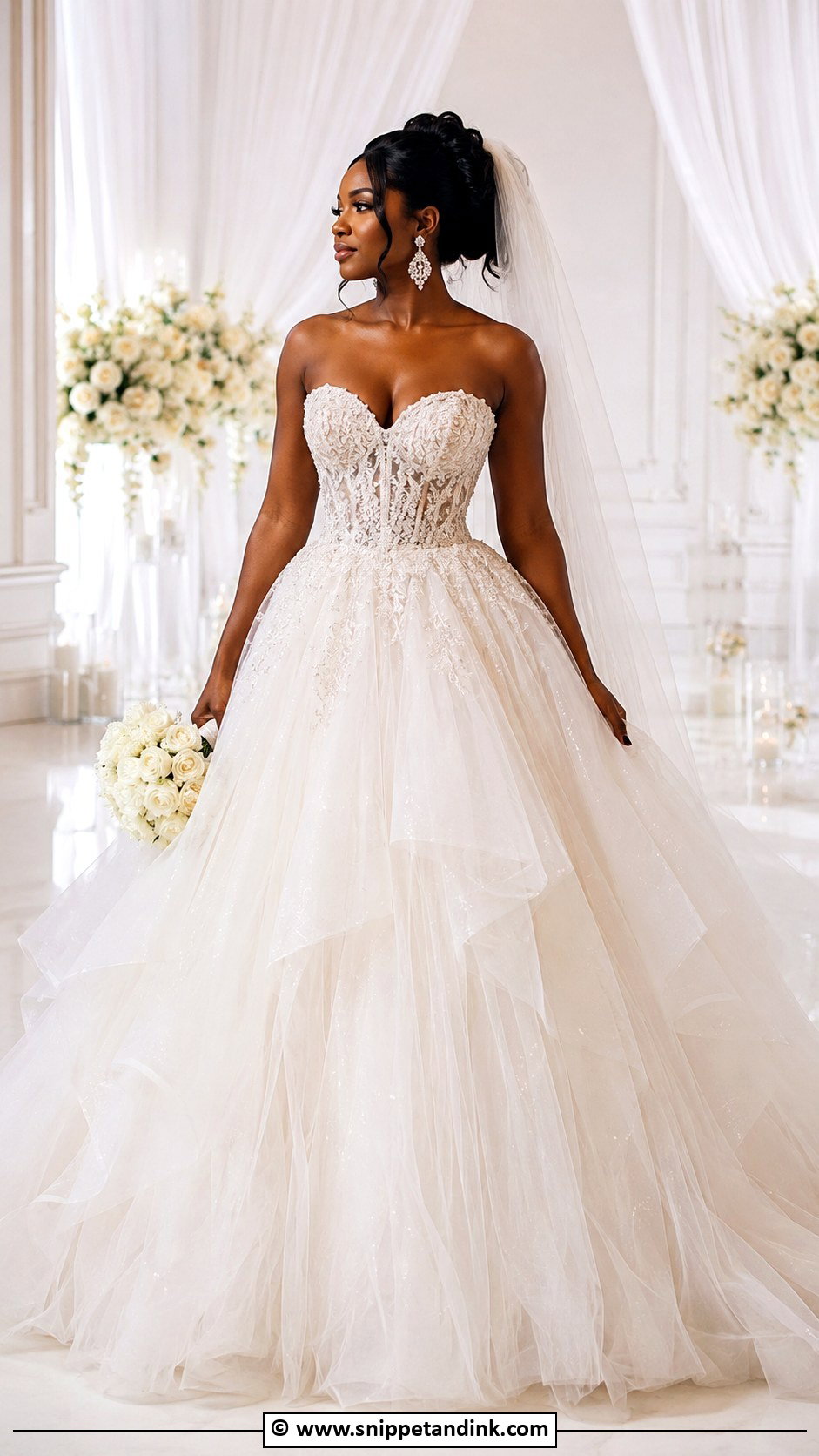 Tulle Princess Wedding Dress - Snippet and Ink - 30 Wedding Dresses Black Women