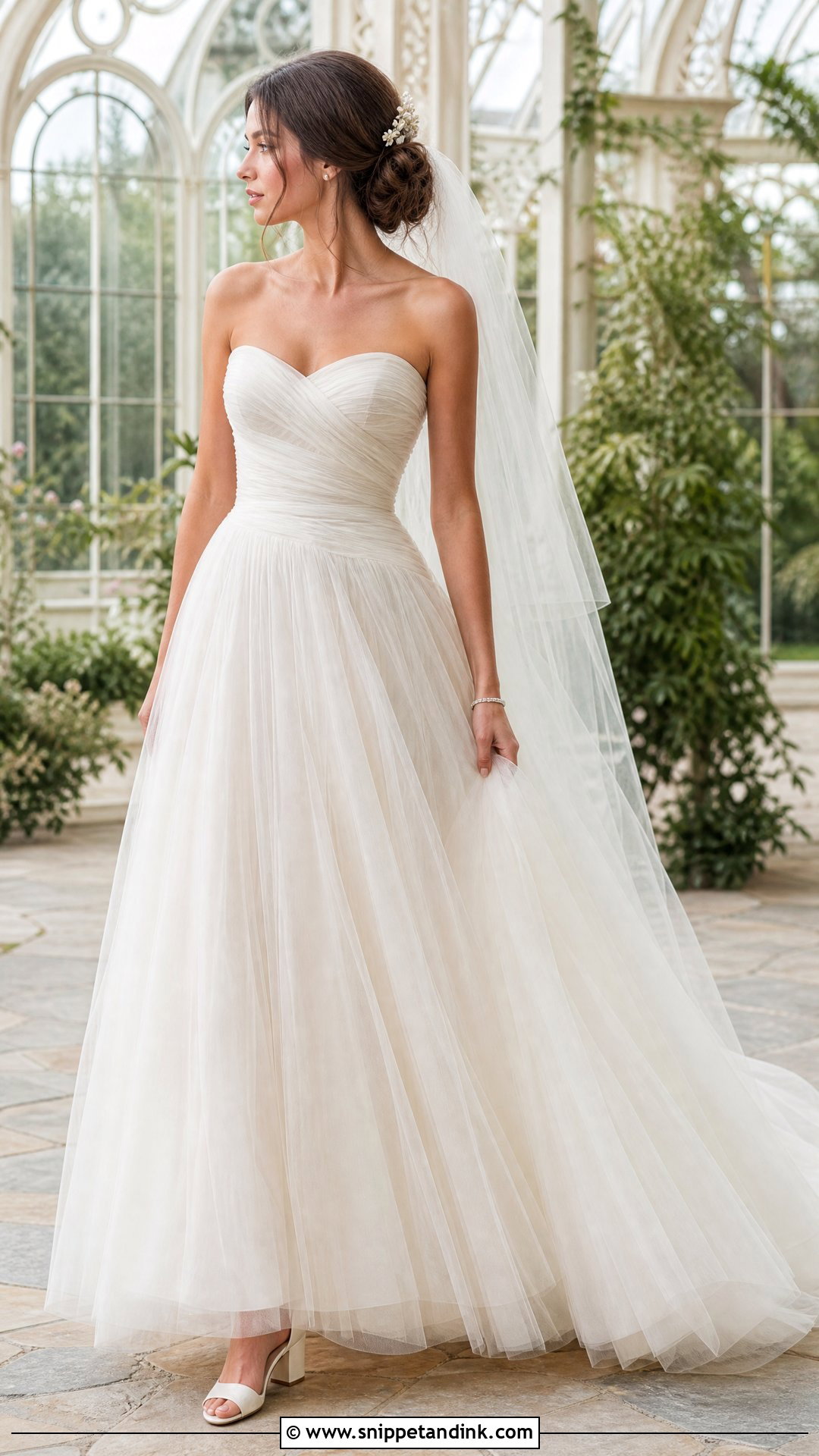Tulle Ruched Wedding Dress - Snippet and Ink - 25 Ruched Wedding Dress Ideas