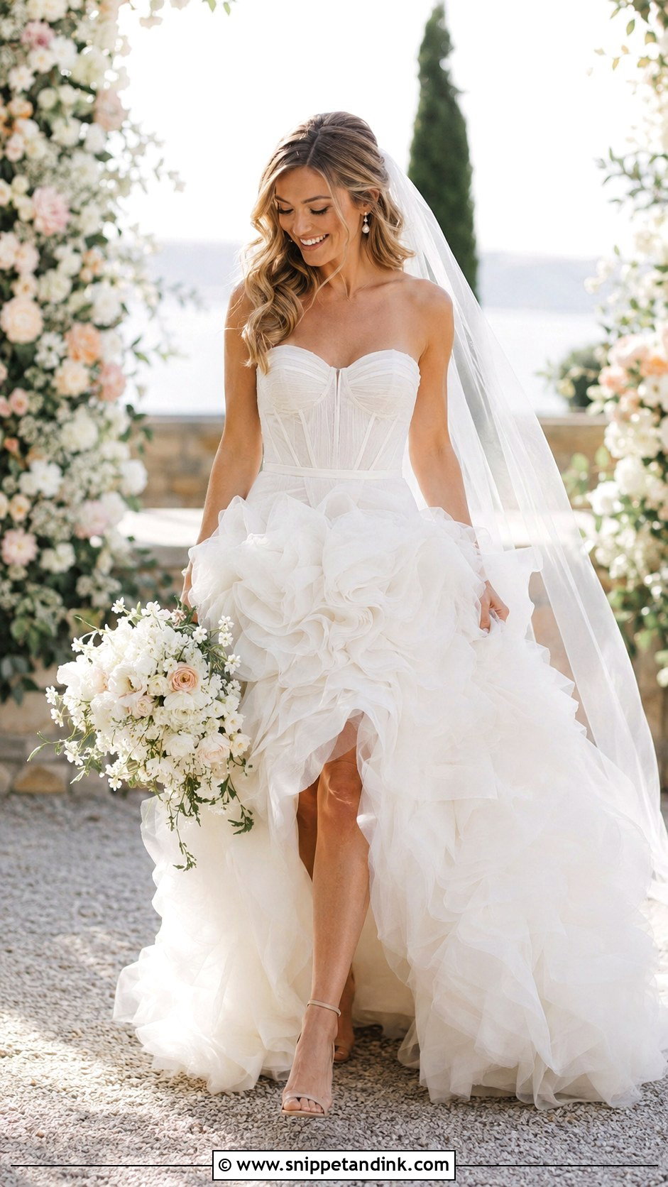 Tulle Ruffle Wedding Dress - Snippet and Ink - 25 Ruffle Wedding Dress Ideas