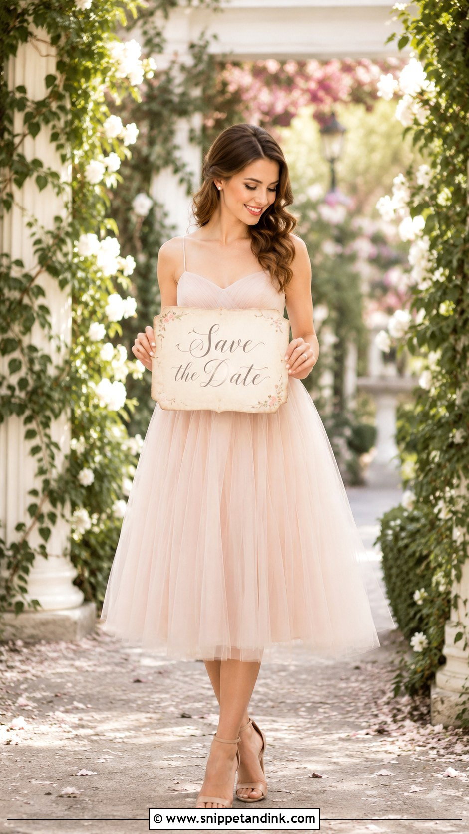 Tulle Save The Date Dress - Snippet and Ink - 30 Save the Date Dress Ideas