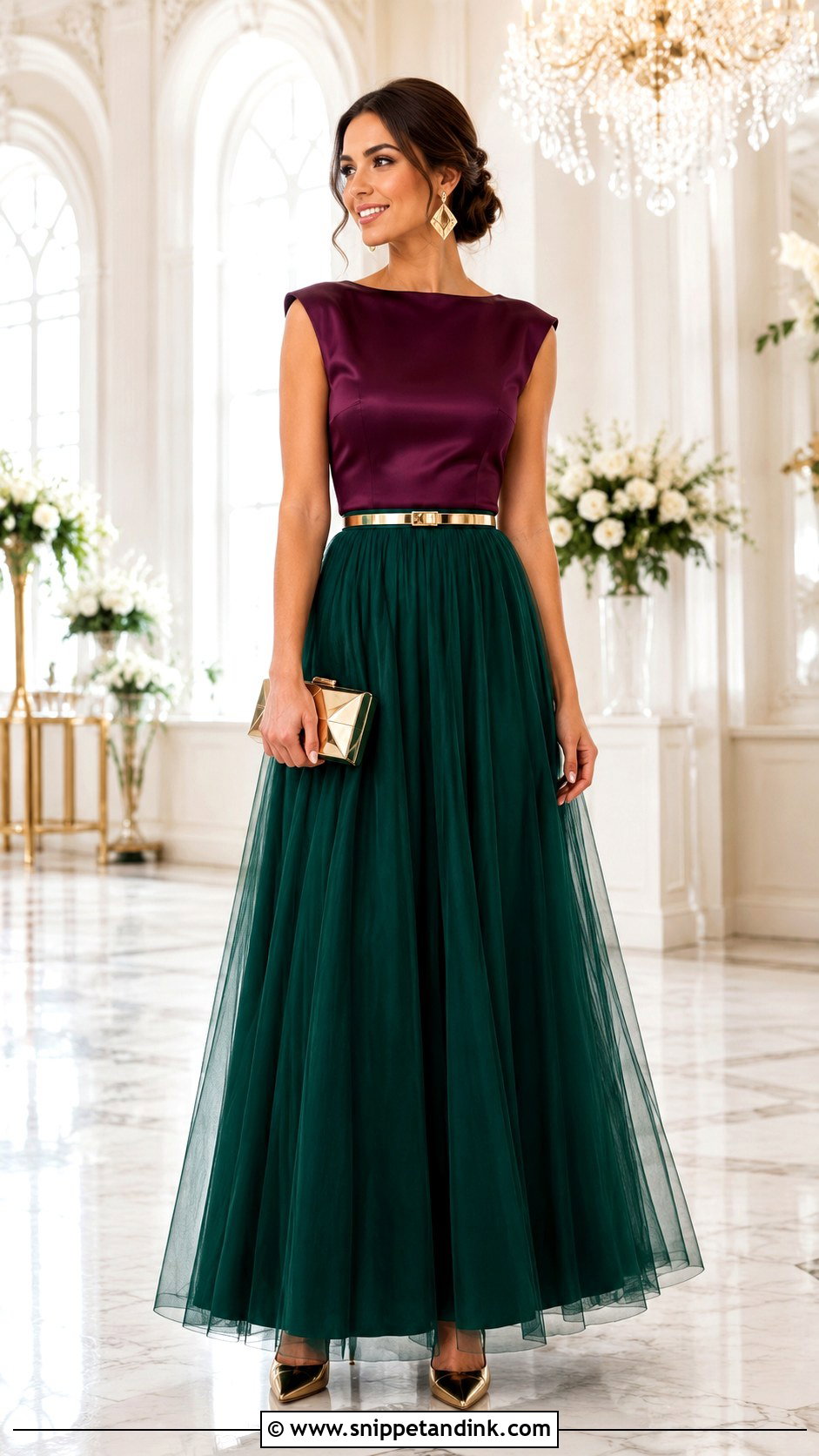 Tulle Skirt And Satin Top For A Funky Formal Wedding - Snippet and Ink - 20 Funky Formal Wedding Attire Ideas