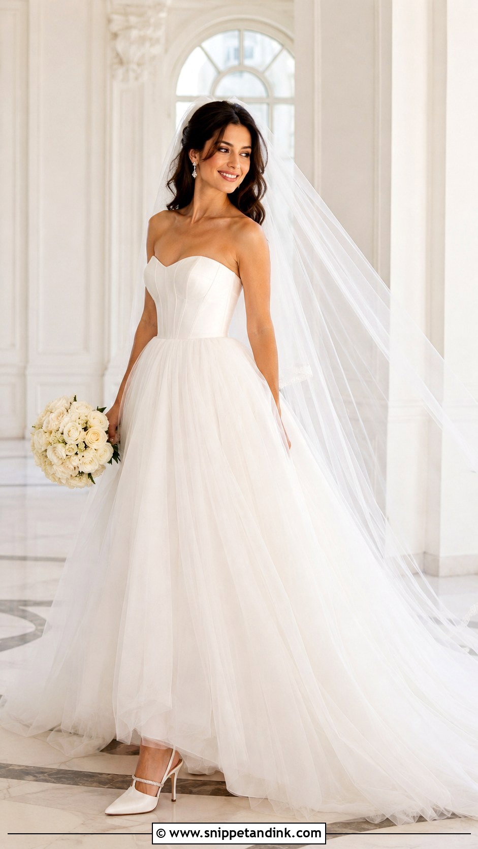 Tulle Skirt Bustier Wedding Dress - Snippet and Ink - 20 Bustier Wedding Dress Ideas