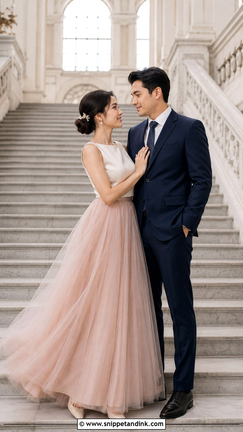 Tulle Skirt Formal Prenup Outfit - Snippet and Ink - 20 Prenup Ideas Outfits