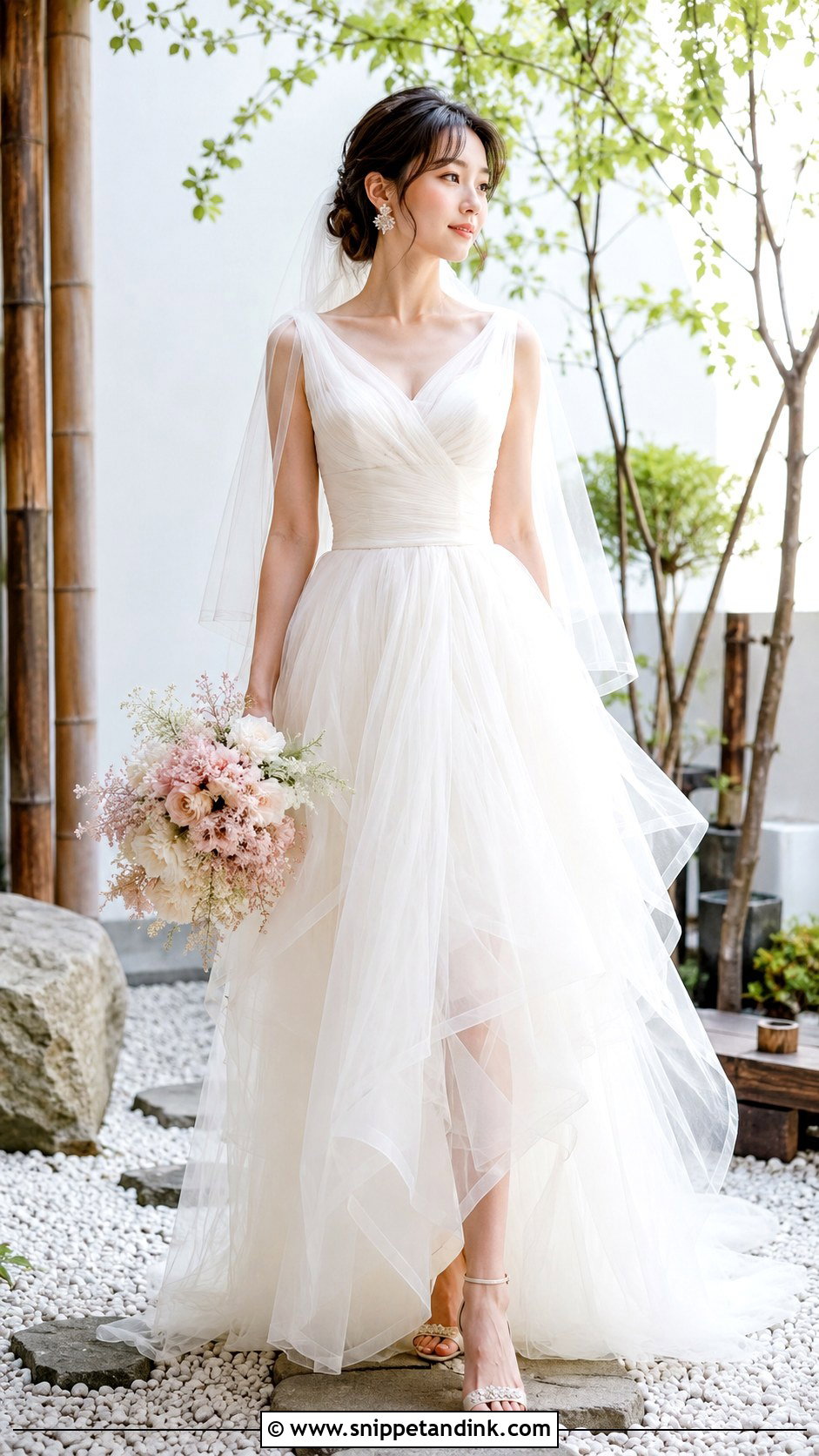 Tulle Skirt Japan Wedding Dress - Snippet and Ink - 25 Japan Wedding Dress Ideas