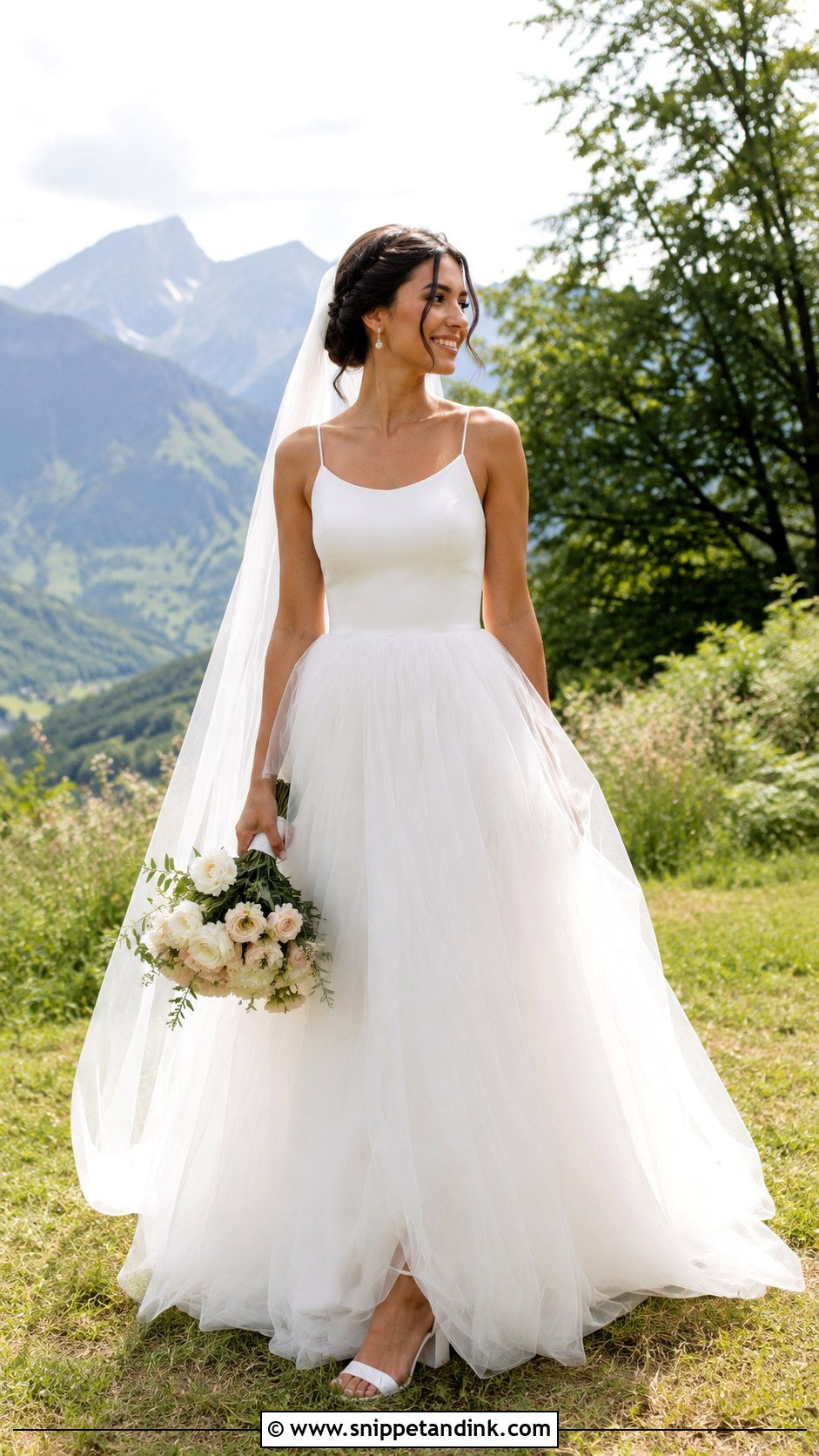 Tulle Skirt Mountain Wedding Dress - Snippet and Ink - 25 Mountain Wedding Dress Ideas