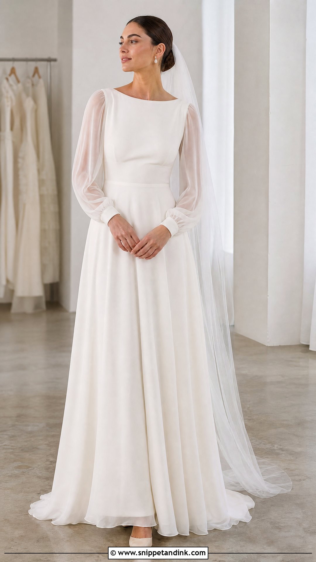 Tulle Sleeve Wedding Dress - Snippet and Ink - 20 Simple Wedding Dress Sleeves